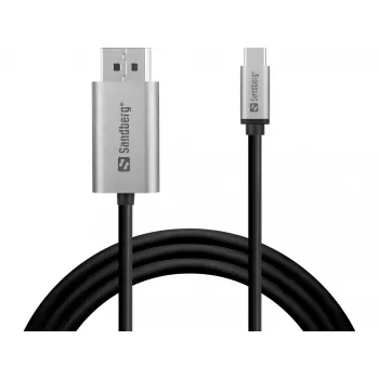 Sandberg USB-C-naar-DisplayPort-kabel 2M USB Type-C DisplayPort 2m