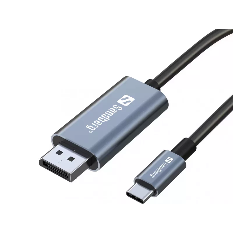 Sandberg USB-C-naar-DisplayPort-kabel 2M USB Type-C DisplayPort 2m