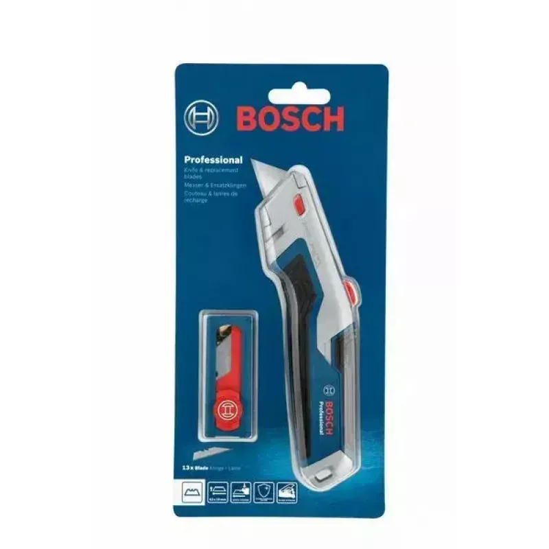 Bosch Professional 1600A027M5 universeelmes- en mesjesset, 63 x 19 mm, incl. 13 mesjes, blauw/grijs