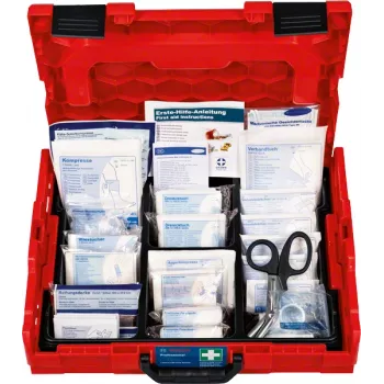 Verbanddoos Bosch 1600A02X2R — DIN-conforme set in L-BOXX 102, rood