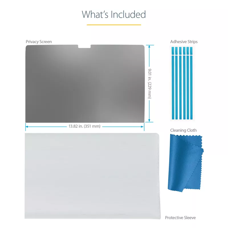 StarTech.com 16 inch MacBook Pro 21/23 laptopprivacyfilter, antireflecterend privacyfilter met 51% blauwlichtreductie, monitorbeeldschermbescherming met +/- 30° kijkhoek, omkeerbare matte/glanzende zijden