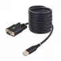 StarTech.com 10ft (3m) USB naar nullmodem seriële adapterkabel, verwisselbare DB9 schroeven/moeren, COM Retention, USB-A naar RS232, FTDI, ESD-bescherming niveau 4, Windows/macOS/ChromeOS/Linux - robuuste TPE-behuizing