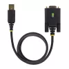 StarTech.com 10ft (3m) USB naar nullmodem seriële adapterkabel, verwisselbare DB9 schroeven/moeren, COM Retention, USB-A naar RS232, FTDI, ESD-bescherming niveau 4, Windows/macOS/ChromeOS/Linux - robuuste TPE-behuizing
