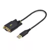 StarTech.com 30cm USB naar nullmodem seriële adapterkabel, COM-behoud, FTDI, USB-A naar DB9 RS232, verwisselbare DB9 moeren/schroeven, Windows/macOS/Linux