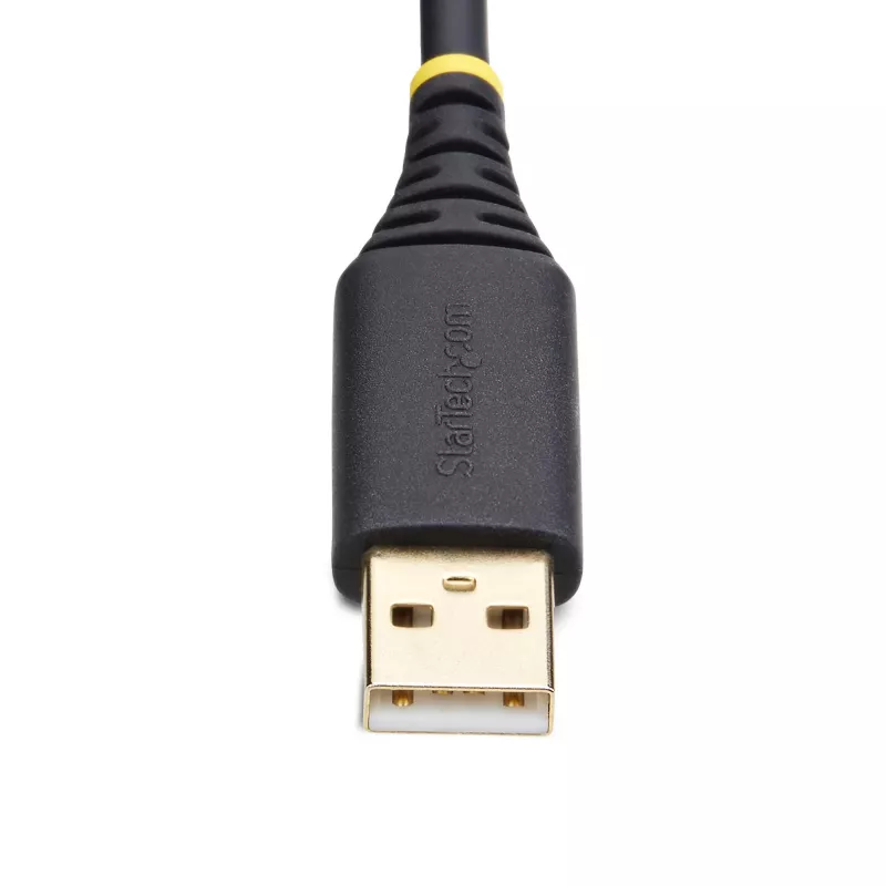 StarTech.com 30cm USB naar nullmodem seriële adapterkabel, COM-behoud, FTDI, USB-A naar DB9 RS232, verwisselbare DB9 moeren/schroeven, Windows/macOS/Linux