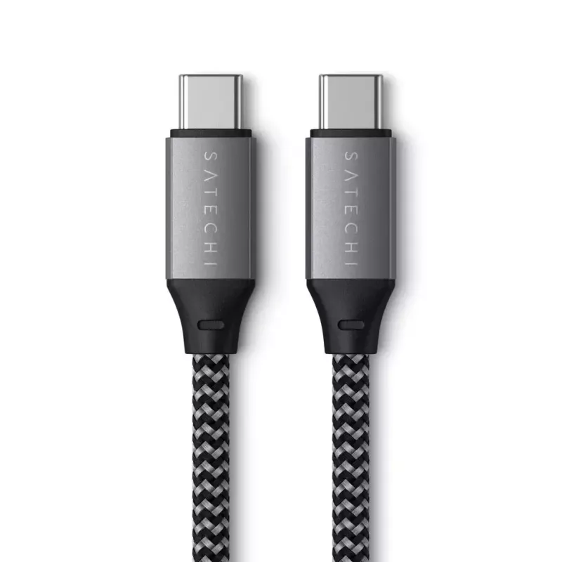 USB-C-naar-USB-C-kabel Satechi ST-TCC2MM — 2 m, zwart/grijs, 0,48 Gbit/s