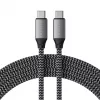 USB-C-naar-USB-C-kabel Satechi ST-TCC2MM — 2 m, zwart/grijs, 0,48 Gbit/s