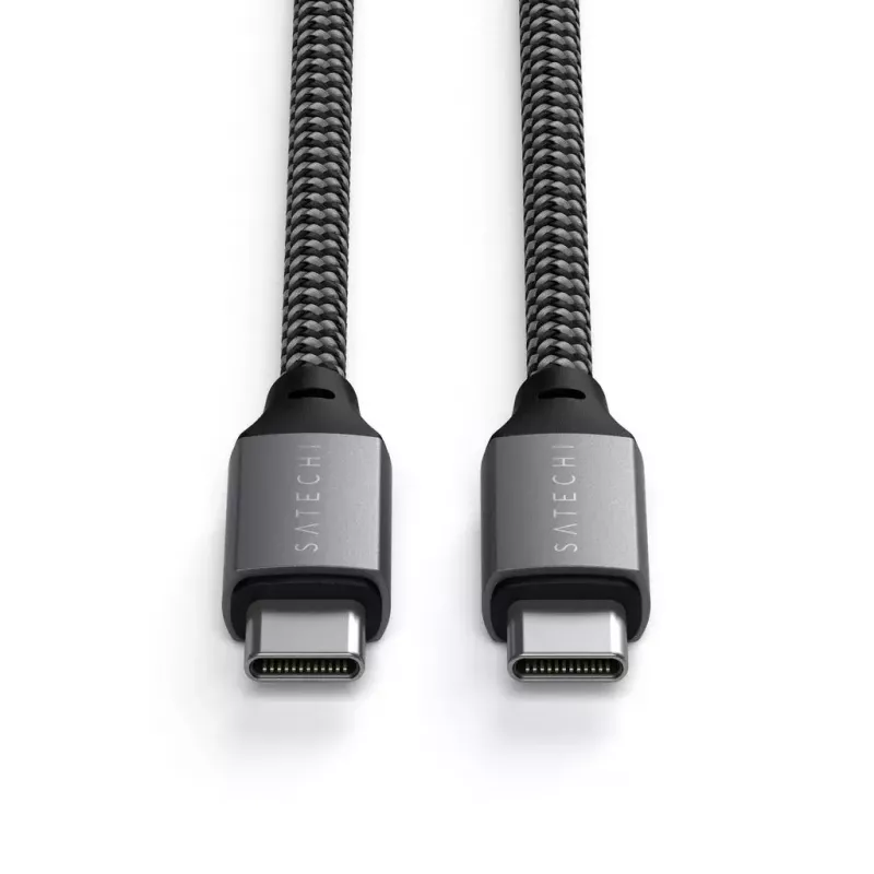 USB-C-naar-USB-C-kabel Satechi ST-TCC2MM — 2 m, zwart/grijs, 0,48 Gbit/s