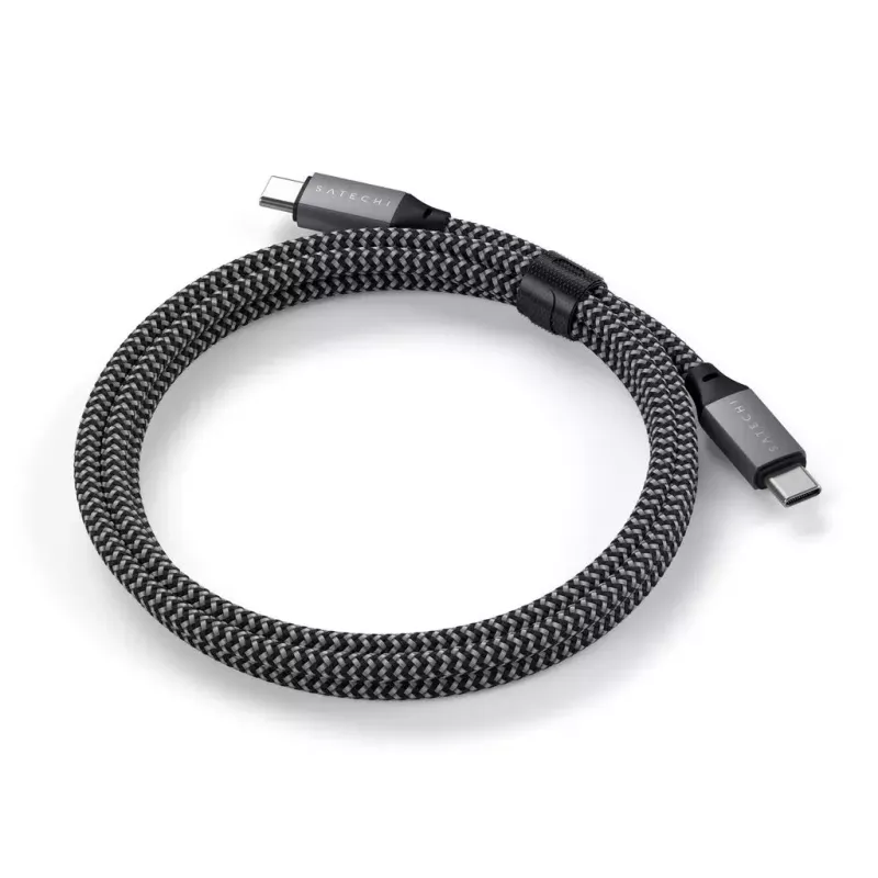 USB-C-naar-USB-C-kabel Satechi ST-TCC2MM — 2 m, zwart/grijs, 0,48 Gbit/s