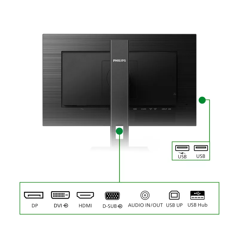 Philips 242B1G/00 Computermonitor 60,5 cm (23,8 inch) 1920 x 1080 Pixel Full HD LED zwart