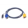 ATEN USB KVM-kabel 3 m, 3 m, VGA, zwart, HDB-15 + USB A, SPHD-15, stekker