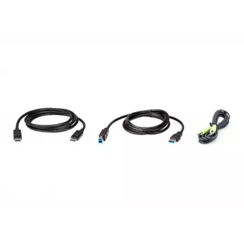 KVM-kabel ATEN 2L-7D02UDPX3 1,8 m USB DisplayPort