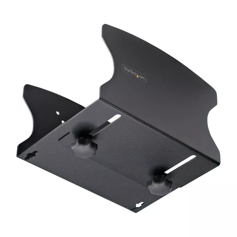 StarTech.com pc-wandhouder, ondersteunt desktopcomputers tot 18 kg, gereedschapsloze verstelling 50–200 mm, robuuste wandhouder/plateau voor pc-behuizing/tower
