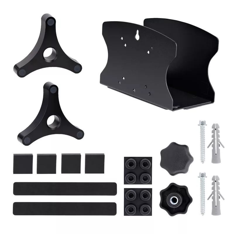 StarTech.com pc-wandhouder, ondersteunt desktopcomputers tot 18 kg, gereedschapsloze verstelling 50–200 mm, robuuste wandhouder/plateau voor pc-behuizing/tower
