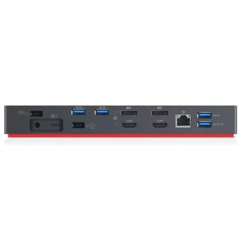 Lenovo 40AN0135EU laptop-dockingstation/poortreplicator bedraad Thunderbolt 3 zwart, rood