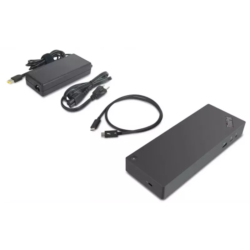 Lenovo 40AN0135EU laptop-dockingstation/poortreplicator bedraad Thunderbolt 3 zwart, rood
