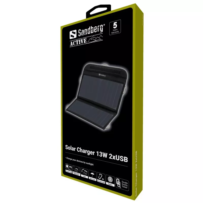 Sandberg zonnelader 13W 2xUSB