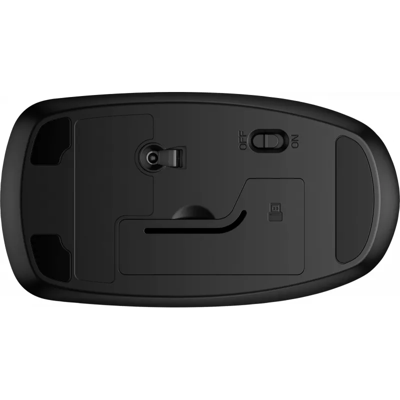 HP 235 draadloze muis, optisch, 3 knoppen, 2,4 GHz, USB-ontvanger, zwart