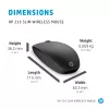 HP 235 draadloze muis, optisch, 3 knoppen, 2,4 GHz, USB-ontvanger, zwart