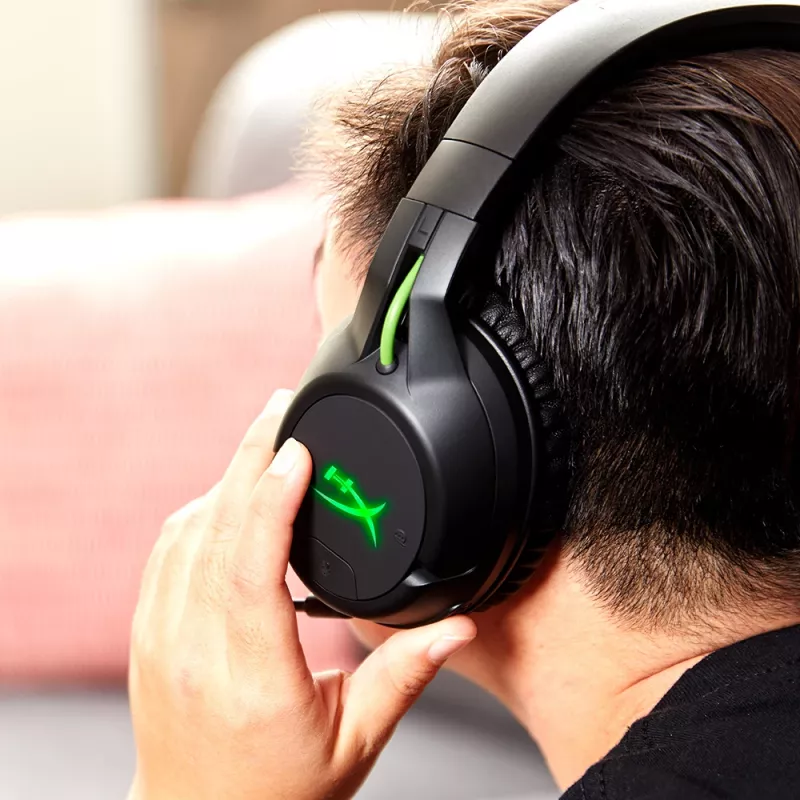 HyperX CloudX Flight – draadloze gamingheadset (zwart-groen) – Xbox