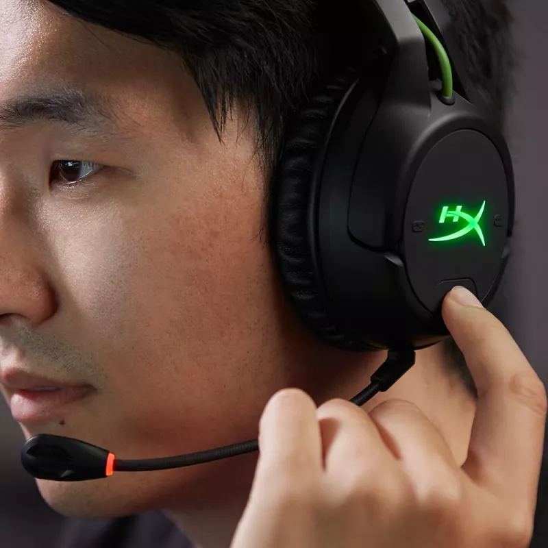 HyperX CloudX Flight – draadloze gamingheadset (zwart-groen) – Xbox