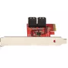 StarTech.com SATA PCIe-kaart - 4 poorts PCIe SATA-uitbreidingskaart - 6 Gbit/s - low-profile-beugel - gestapelde SATA-aansluitingen - ASM1164 non-RAID - PCI Express naar SATA-converter