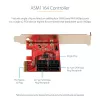 StarTech.com SATA PCIe-kaart - 4 poorts PCIe SATA-uitbreidingskaart - 6 Gbit/s - low-profile-beugel - gestapelde SATA-aansluitingen - ASM1164 non-RAID - PCI Express naar SATA-converter