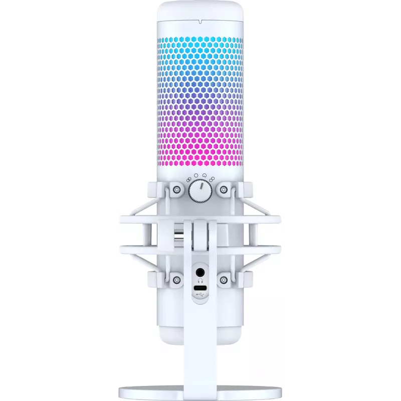 HyperX QuadCast S - USB-microfoon (wit-grijs) - RGB-verlichting