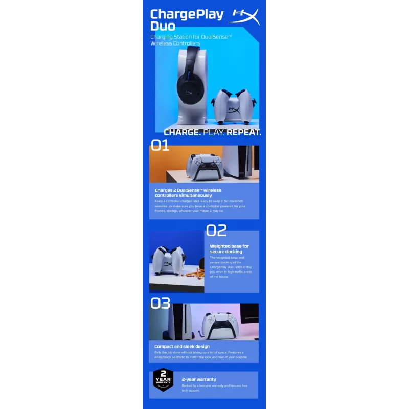HyperX ChargePlay Duo - controller-oplaadstation voor PS5