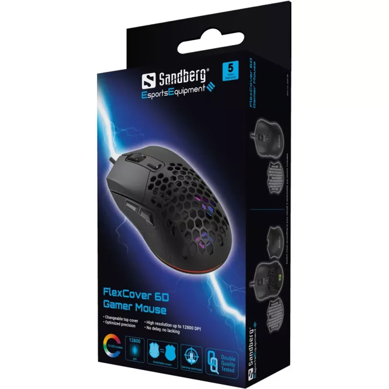 Sandberg FlexCover 6D muis USB Type-A