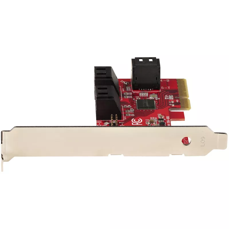 StarTech.com SATA PCIe-kaart – 6-poorts PCIe SATA-uitbreidingskaart – 6 Gbit/s – Low/Full Profile – gestapelde SATA-aansluitingen – ASM1166 non-RAID – PCI Express naar SATA-converter