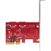 StarTech.com SATA PCIe-kaart – 6-poorts PCIe SATA-uitbreidingskaart – 6 Gbit/s – Low/Full Profile – gestapelde SATA-aansluitingen – ASM1166 non-RAID – PCI Express naar SATA-converter