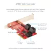 StarTech.com SATA PCIe-kaart – 6-poorts PCIe SATA-uitbreidingskaart – 6 Gbit/s – Low/Full Profile – gestapelde SATA-aansluitingen – ASM1166 non-RAID – PCI Express naar SATA-converter
