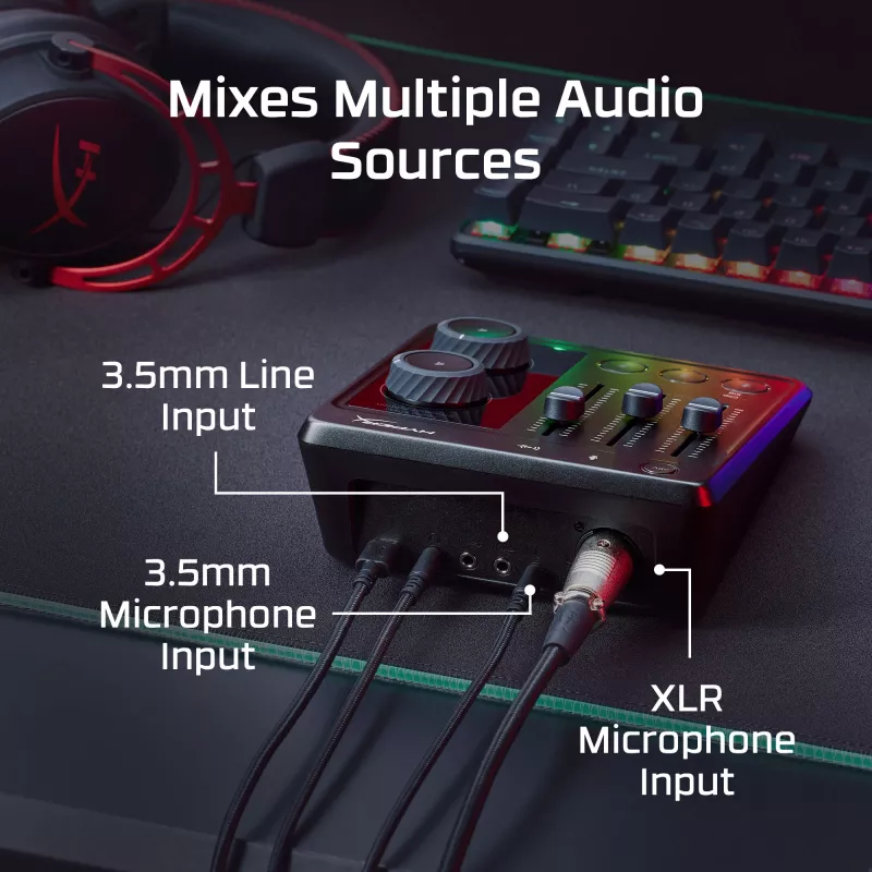 Audiomixer HP HyperX 73C12AA 20 - 20000 Hz 32 - 600 Ω