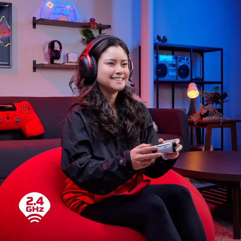 HyperX Cloud III Wireless - gaming-headset, zwart; rood, China, over-ear, gesloten, actief, 155 mm