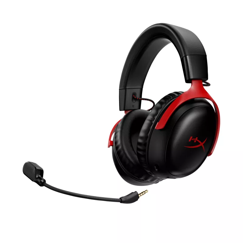 HyperX Cloud III Wireless - gaming-headset, zwart; rood, China, over-ear, gesloten, actief, 155 mm