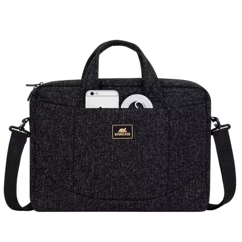Schoudertas Rivacase 7931 39,6 cm 15,6 inch zwart wit