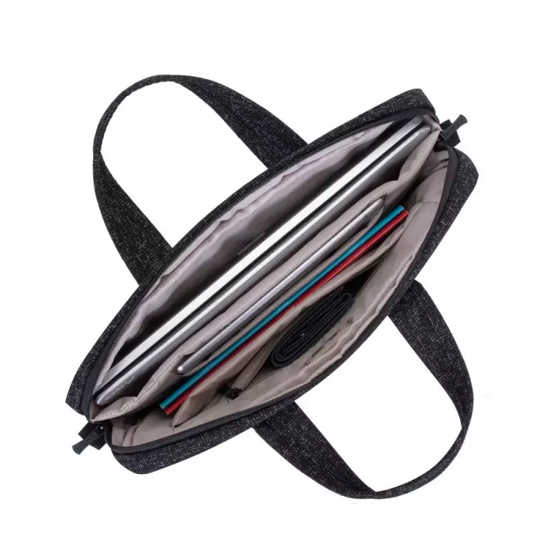 Schoudertas Rivacase 7931 39,6 cm 15,6 inch zwart wit