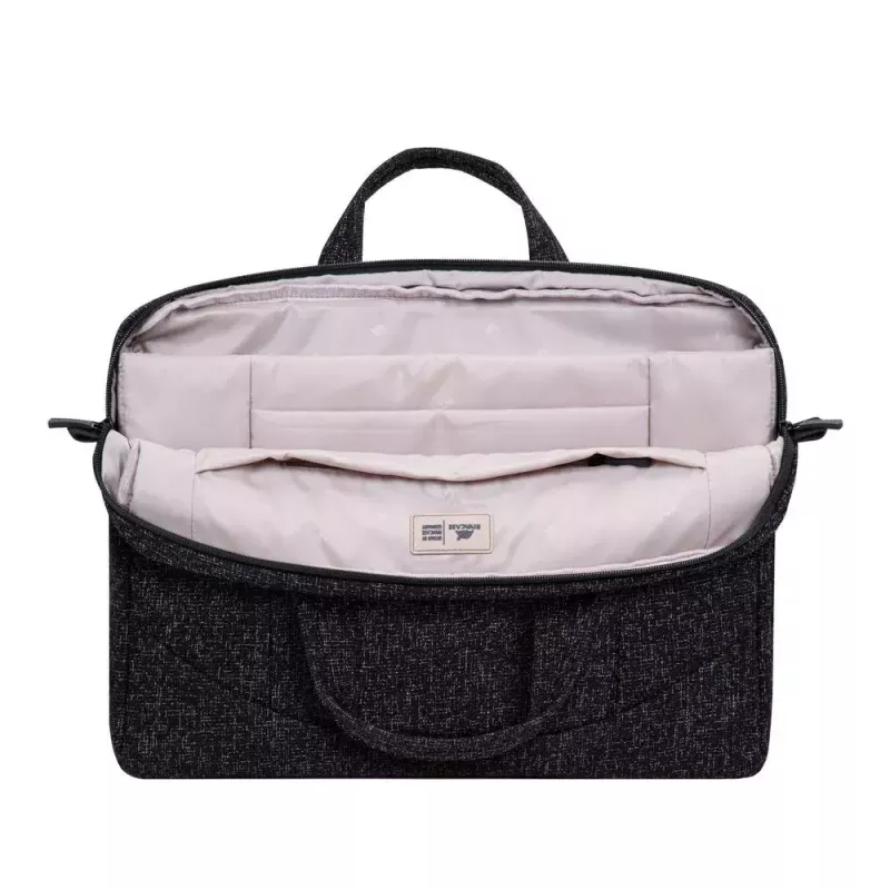 Schoudertas Rivacase 7931 39,6 cm 15,6 inch zwart wit