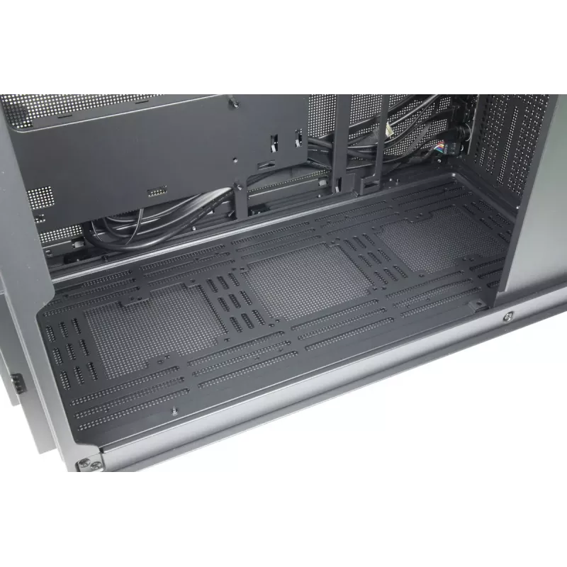 PC mini-tower-behuizing INTER-TECH IM-2 Expander, Mini-ITX/Micro ATX, ondersteunt ATX/SFX-voedingen, 2,5 inch- en 3,5 inch-drives, front/top-ventilator 120/140 mm, zwart