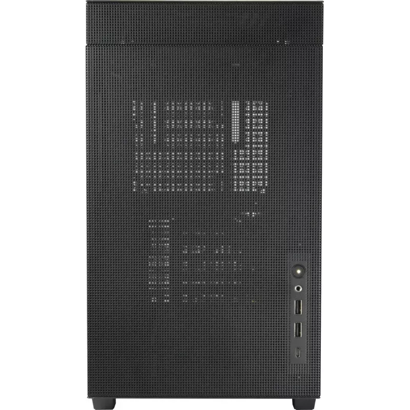 PC mini-tower-behuizing INTER-TECH IM-2 Expander, Mini-ITX/Micro ATX, ondersteunt ATX/SFX-voedingen, 2,5 inch- en 3,5 inch-drives, front/top-ventilator 120/140 mm, zwart