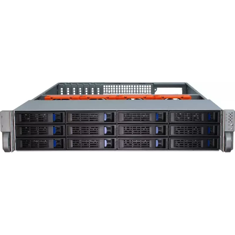 Serverbehuizing Inter-Tech IPC 2U-2412 rack zwart, zilver