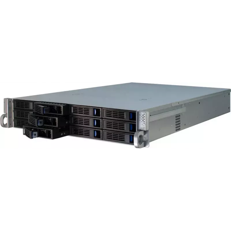 Serverbehuizing Inter-Tech IPC 2U-2412 rack zwart, zilver