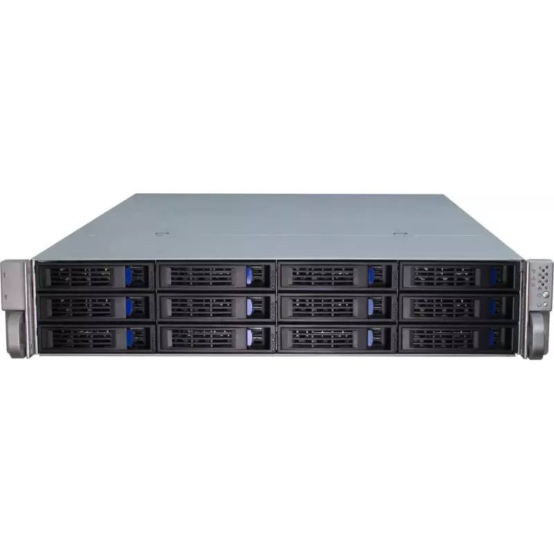 Serverbehuizing Inter-Tech IPC 2U-2412 rack zwart, zilver