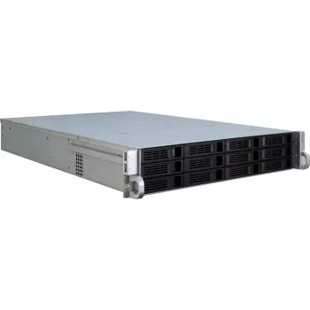 Serverbehuizing Inter-Tech IPC 2U-2412 rack zwart, zilver