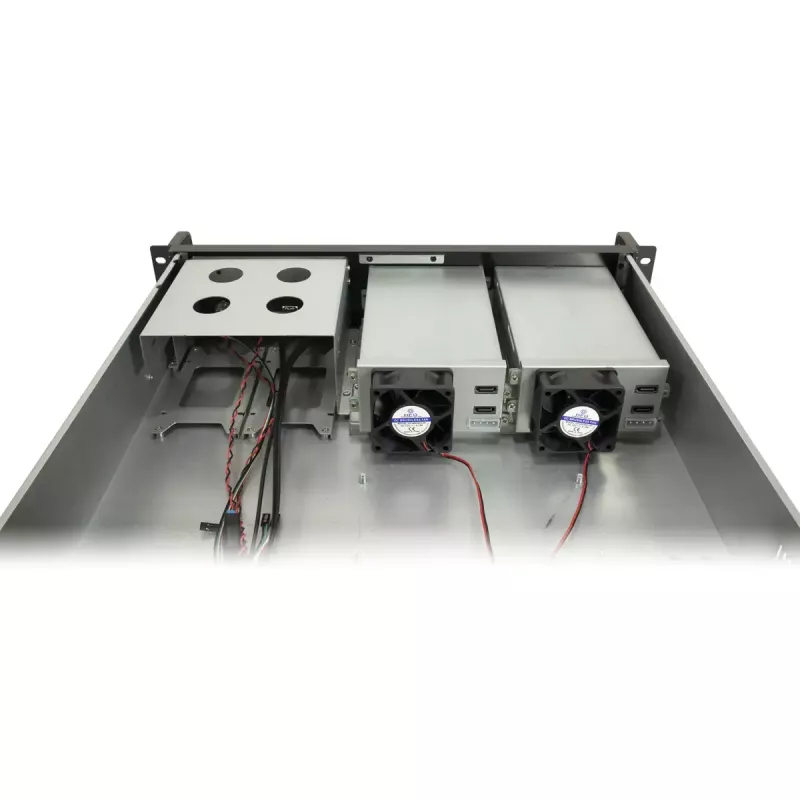 Serverrack Inter-Tech 2U-2504 zwart 480x527x89mm 60mm ventilator