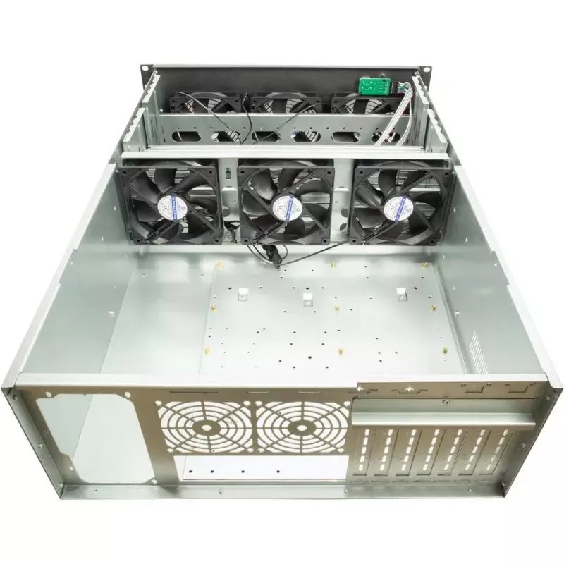 Computerbehuizing Inter-Tech 4F28 rack zwart, zilver