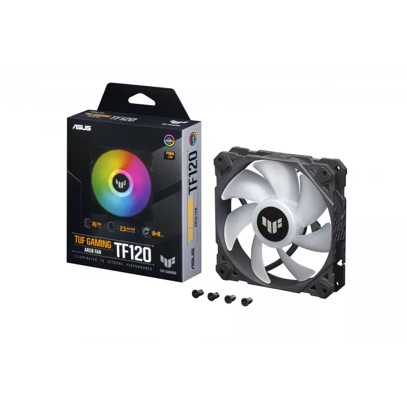 ASUS TUF Gaming TF120 ARGB ventilator computerbehuizing luchtkoeler 12 cm zwart