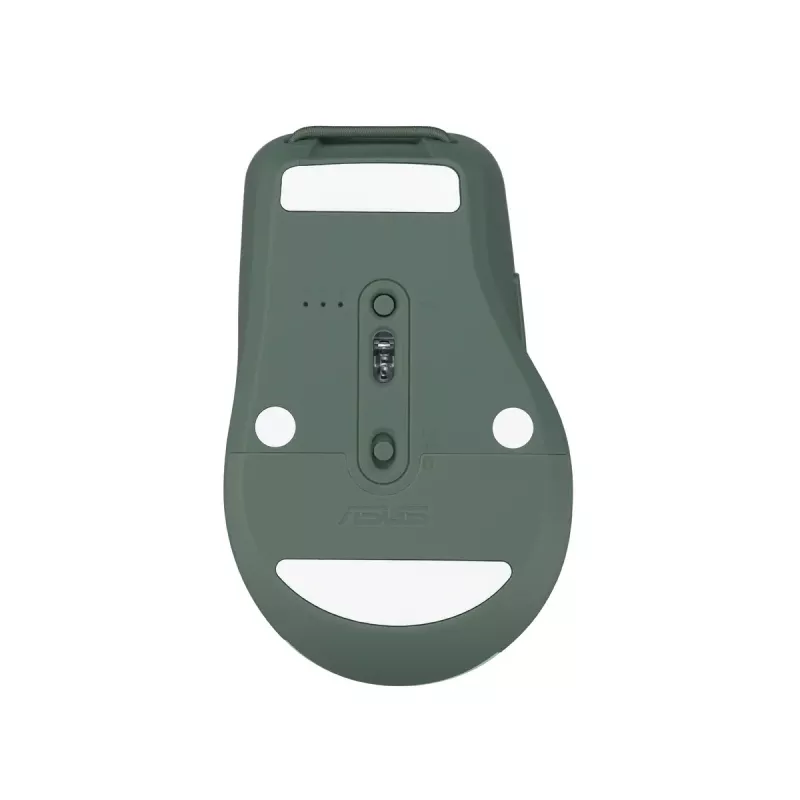 Muis ASUS SmartO MD200 Silent Plus – dubbelhandig RF draadloos + Bluetooth, optisch 4200 DPI, 6 toetsen, groen