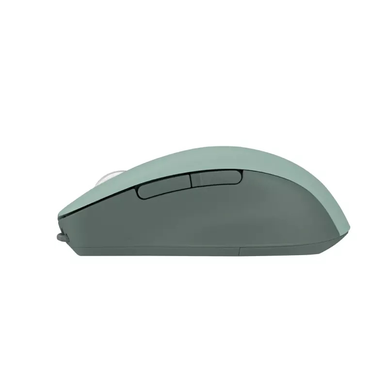 Muis ASUS SmartO MD200 Silent Plus – dubbelhandig RF draadloos + Bluetooth, optisch 4200 DPI, 6 toetsen, groen